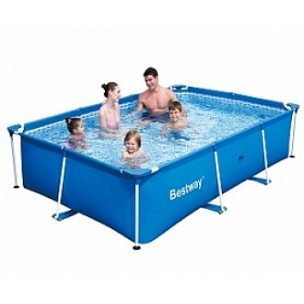 Каркасный прямоугольный бассейн 300х201х66 см Bestway Deluxe Splash