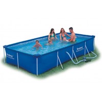 Каркасный прямоугольный бассейн 400х211х81 см Bestway Family Splash + фильтр-насос в комплекте