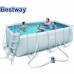 Бассейн Bestway Rectangular Power Steel Frame 412х201х122см