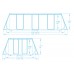Каркасный бассейн Bestway Rectangular Frame 4,12х2,01х1,22м