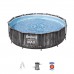 Каркасный бассейн Bestway Steel Pro Max 366*122 см, серое дерево , фильтр-насос, лестница