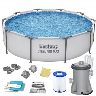 Каркасный бассейн Bestway Steel Pro Max 427х84см, 10220л, фил.-насос 2006л/ч