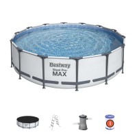 Каркасный бассейн Steel Pro Max 427х107см, 14970л, фил.-насос 3028л/ч, лестница, тент