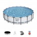 Каркасный бассейн Bestway 549х122см Steel Pro Max , 23062л, фил.-насос 5678л/ч, лестница, тент