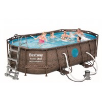 Каркасный бассейн Bestway овальный Power Steel Swim Vista Set 427х250х100 см, 56714