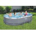 Каркасный бассейн Bestway Power Steel 488х305х107см, 10949л, фил.-насос 3028л/ч, лестница, тент, попл.-доз.