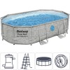 Kаркасный бассейн Bestway Power Steel, 549х274х122 см, фильтр-насос, лестница, тент, поплавок-дозатор