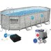 Kаркасный бассейн Bestway Power Steel, 549х274х122 см, фильтр-насос, лестница, тент, поплавок-дозатор