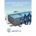 Бассейн каркасный Bestway 549х274х132 см, песочный фильтр-насос, лестница, тент, полисферы