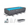 Бассейн каркасный Bestway 549х274х132 см, песочный фильтр-насос, лестница, тент, полисферы