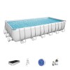 Каркасный бассейн Bestway Power Steel 56475, 732x366x132 см (комплект c песочным фильтром)