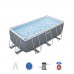 Каркасный прямоугольный бассейн Bestway "Мрамор" 412х201х122 см + фильтр-насос 2006 л/ч, лестница