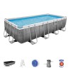 Каркасный бассейн Power Steel 488х244х122см, 11532л, фил.-насос 3028л/ч, лестница, тент, попл.-доз.