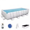 Каркасный бассейн Bestway Rectangular Frame 4,88х2,44х1,22м + песочный фильтр 3698 л/час