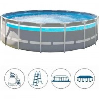 Бассейн каркасный со смотровым окном Intex Prism Frame Premium 427х107см (полный комплект)