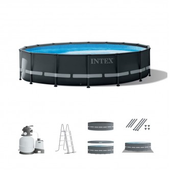 Каркасный бассейн Intex Ultra Frame XTR 488x122 см (полный комплект с песочным фильтром) 26326 
