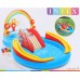 Надувной детский бассейн INTEX Игровой центр с горкой радуга с распыл. 297х193х135 см