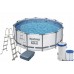 Каркасный бассейн Steel Pro Max 396х122см, 5618W (фил.-насос 3028л/ч, лестница, тент)