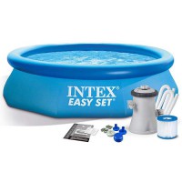Бассейн INTEX 28108 EASY SET, 244х61см, фильтр-насос 1250л/ч