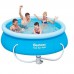 Бассейн с надувным кольцом 244х66 Bestway Fast Set + фильтр-насос 1250 л/час