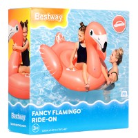 Плот надувной BESTWAY Фламинго 138см, с ремкомплектом, Арт. 41525
