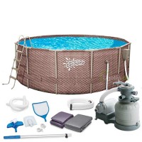 Каркасный бассейн Summer Waves 396х132 + песочный насос, лестница, тент, подстилка, набор для чистки, скиммер