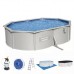 Стальной овальный бассейн 500х360x120 см с песочным фильтром Bestway Hydrium (полный комплект со скиммером)