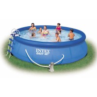 Бассейн бескаркасный с надувным кольцом Intex Easy Set 457x122cm (полный комплект)
