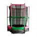 Каркасный батут DFC Jump Kids 55" (пружины амортизирующий трос) 137х137х165 см зеленый/розовый