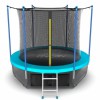 Батут с внутренней сеткой и лестницей + нижняя сетьEVO JUMP Internal 8ft (Wave)