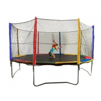 Батут каркасный Sundays Батут Acrobat-D465 (с сеткой, разноцветный), диаметр 465 см