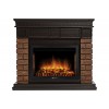 Портал Firelight Bricks Wood 25, камень темный, шпон венге
