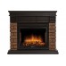 Портал Firelight Bricks Wood 25, камень темный, шпон венге