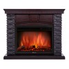 Портал FIRELIGHT Porto 30 камень черный, шпон венге