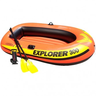 Трехместная надувная лодка "Explorer-300 set" Intex