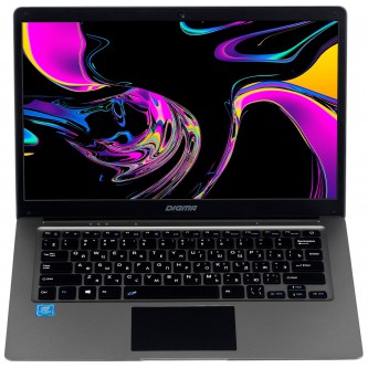 Ноутбук DIGMA Eve 14C411 (1920x1080, Intel Celeron 1.1 ГГц, RAM 4 ГБ, SSD 128 ГБ, Win10 Home), ES4058EW, темно-серый